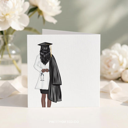Doctor Graduation Card, Personalized Medical Grad Gift - Pretty Gifted