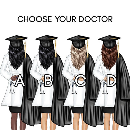 Doctor Graduation Card, Personalized Medical Grad Gift - Pretty Gifted