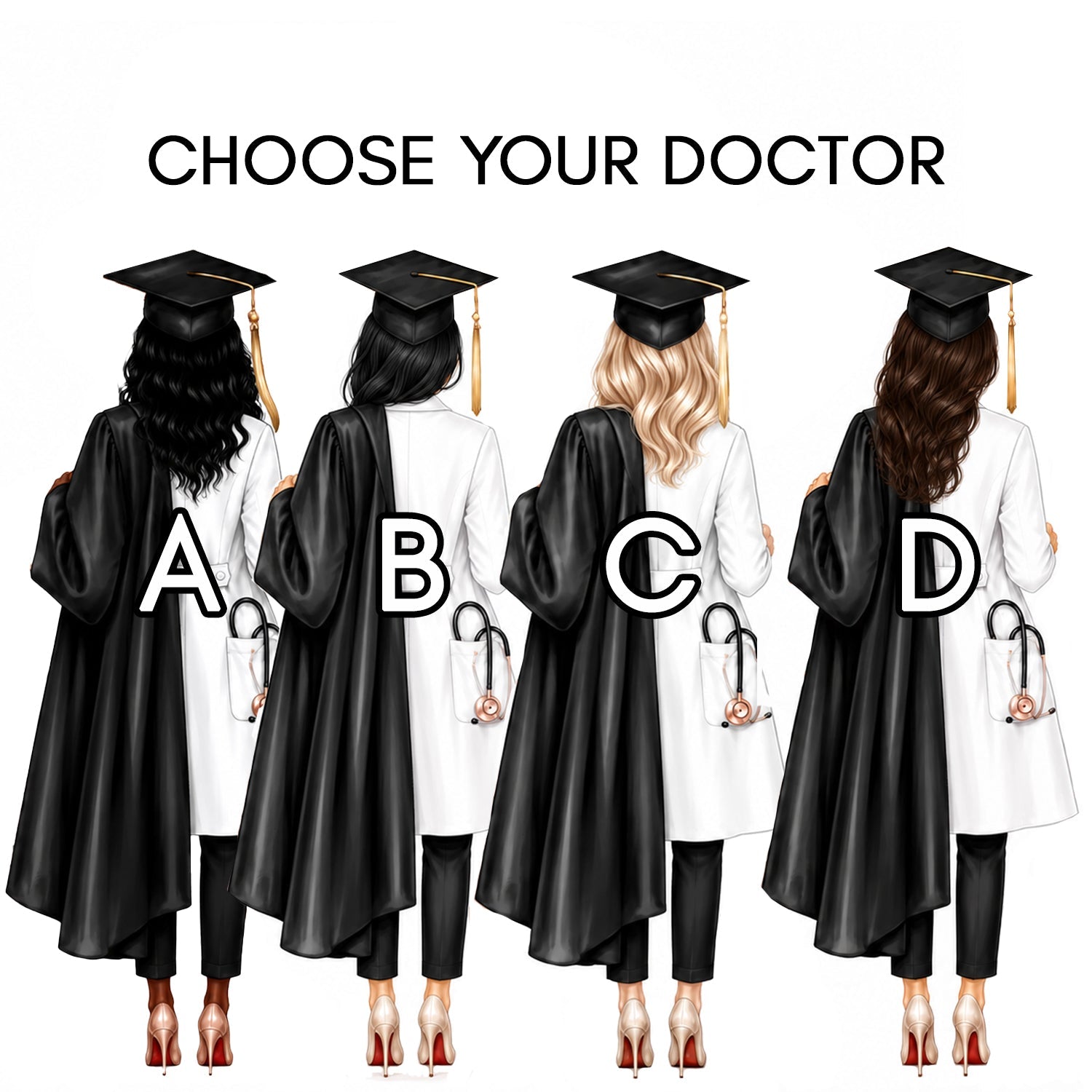 Doctor Graduation Card | Personalized New Doctor MD Grad Gift - Pretty Gifted