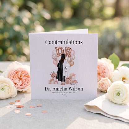 Doctor Graduation Card | Personalized New Doctor MD Grad Gift - Pretty Gifted