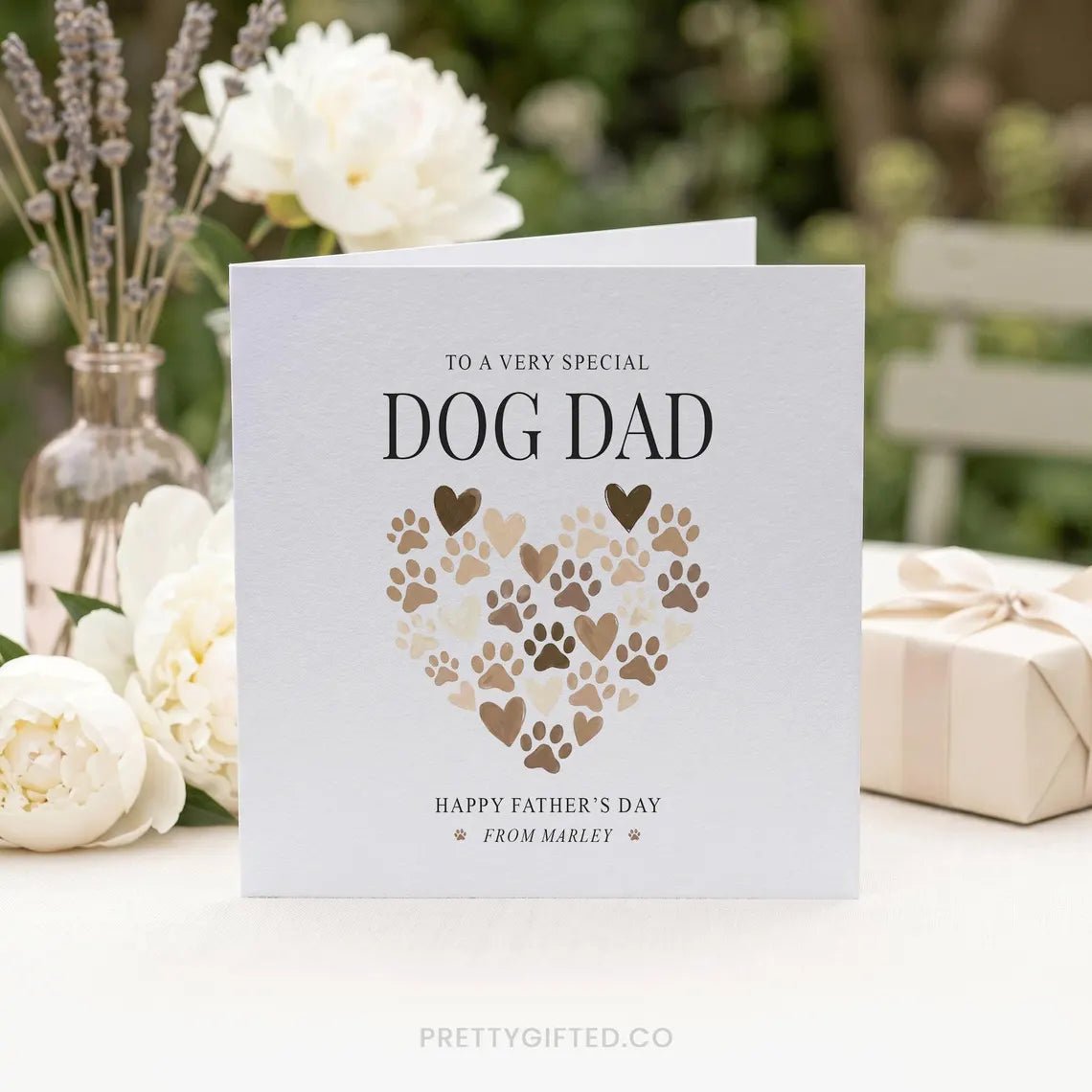 Dog Dad Father's Day Card, Personalized from the Dog - Pretty Gifted