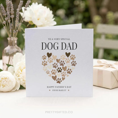 Dog Dad Father's Day Card, Personalized from the Dog - Pretty Gifted
