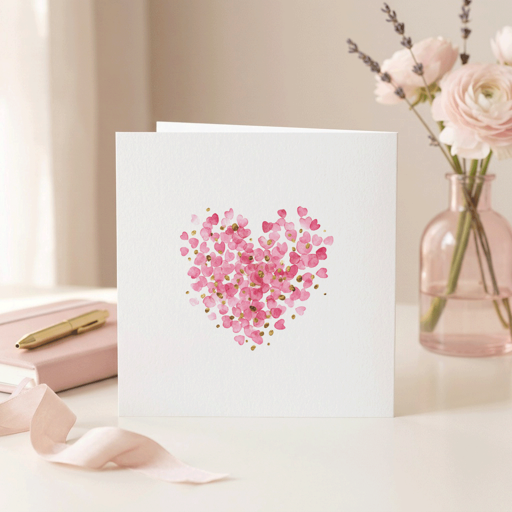 Dog Grandma Mother's Day Card, Paw Print Heart, Personalized (Copy) - Pretty Gifted