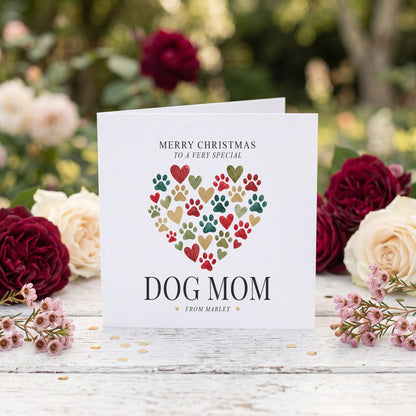 Dog Mom Christmas Card | Personalized From the Dog Custom Pet Name - Pretty Gifted