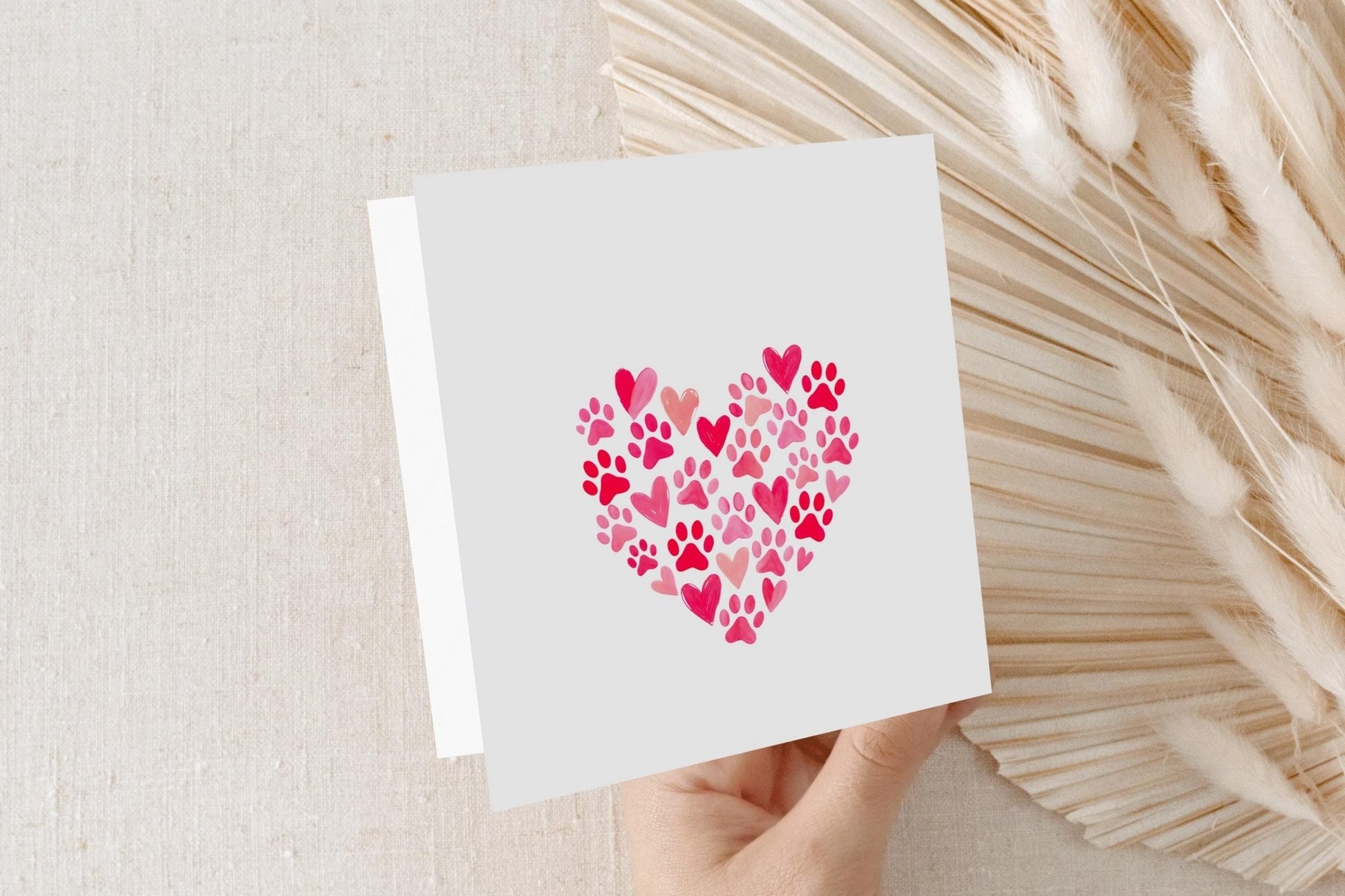 Dog Mom Mother's Day Card, Paw Print Heart Gift - Pretty Gifted