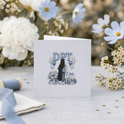 DPT Graduation Card, Personalized Physical Therapy Gift - Pretty Gifted