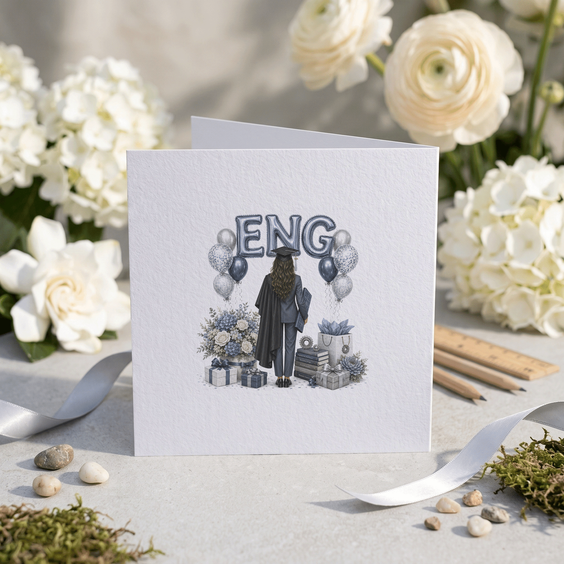 Engineering Graduation Card, Personalized Engineer Gift - Pretty Gifted