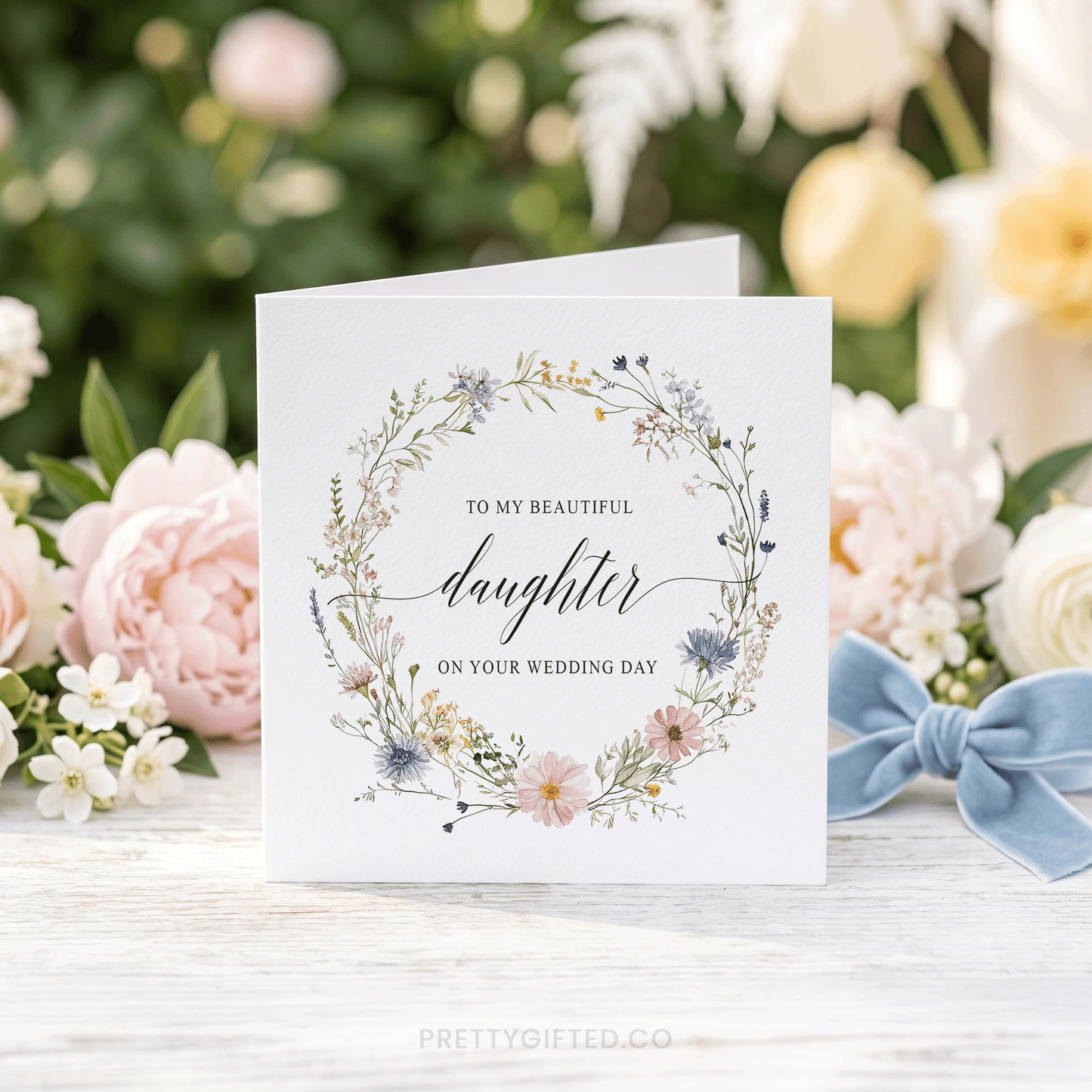 Father of the Bride Wildflower Card, Dad to Daughter Wedding - Pretty Gifted