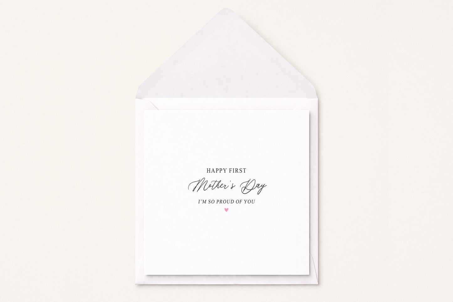 First Mother's Day Card, Minimalist Elegant New Mom Gift - Pretty Gifted