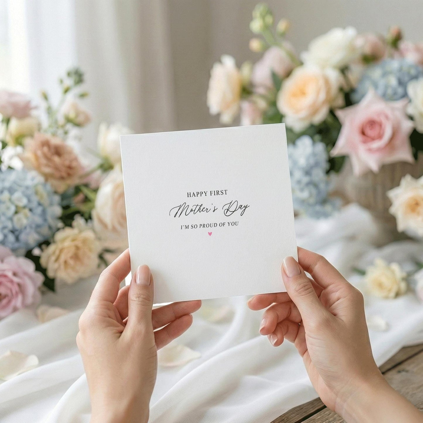 First Mother's Day Card, Minimalist Elegant New Mom Gift - Pretty Gifted