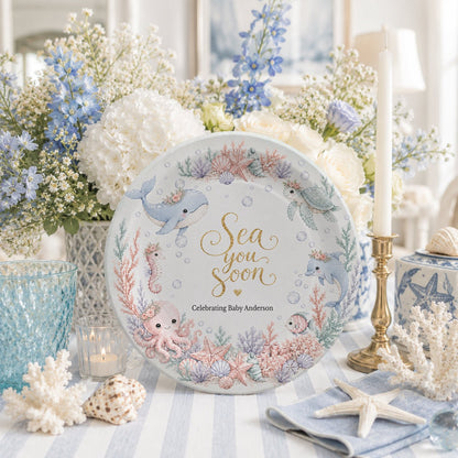 Gender Neutral Under the Sea Baby Shower Plates - Pretty Gifted