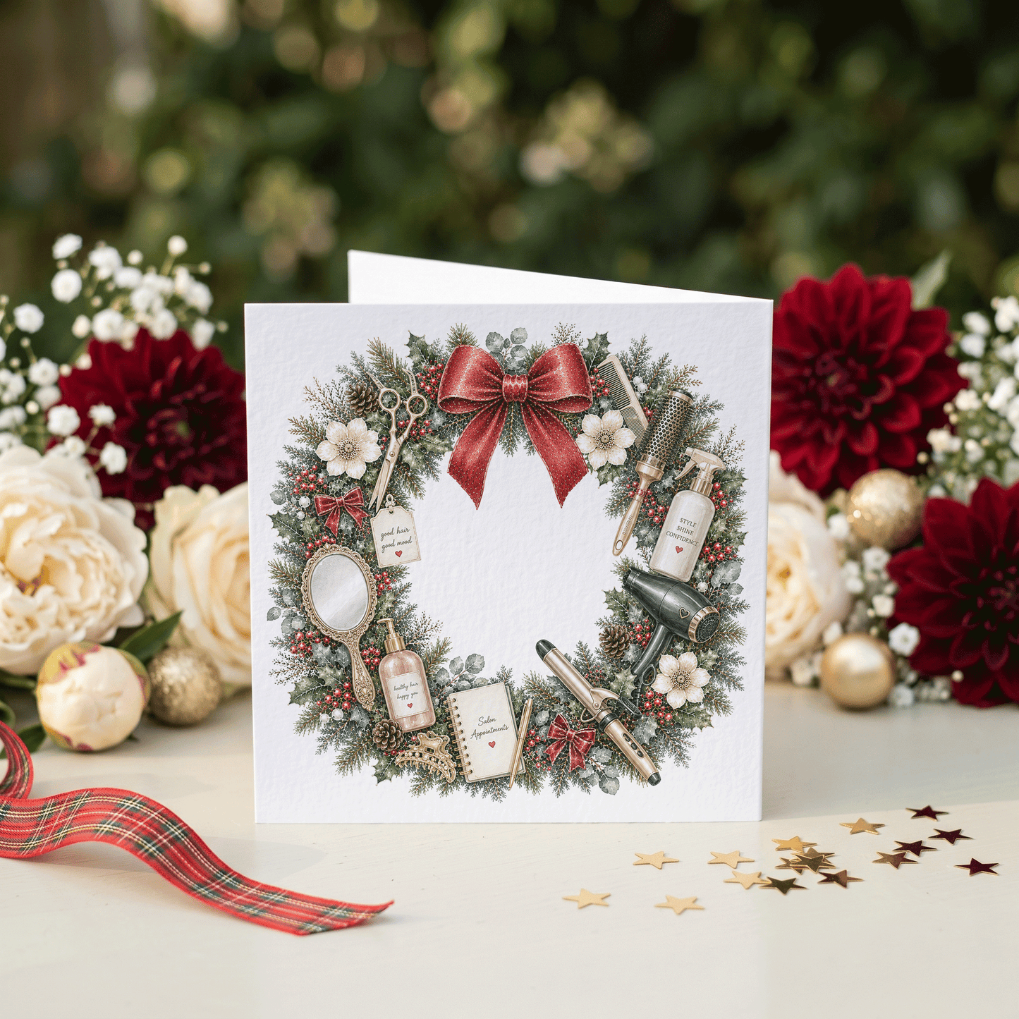 Hairdresser Christmas Card, Personalized Stylist Gift - Pretty Gifted
