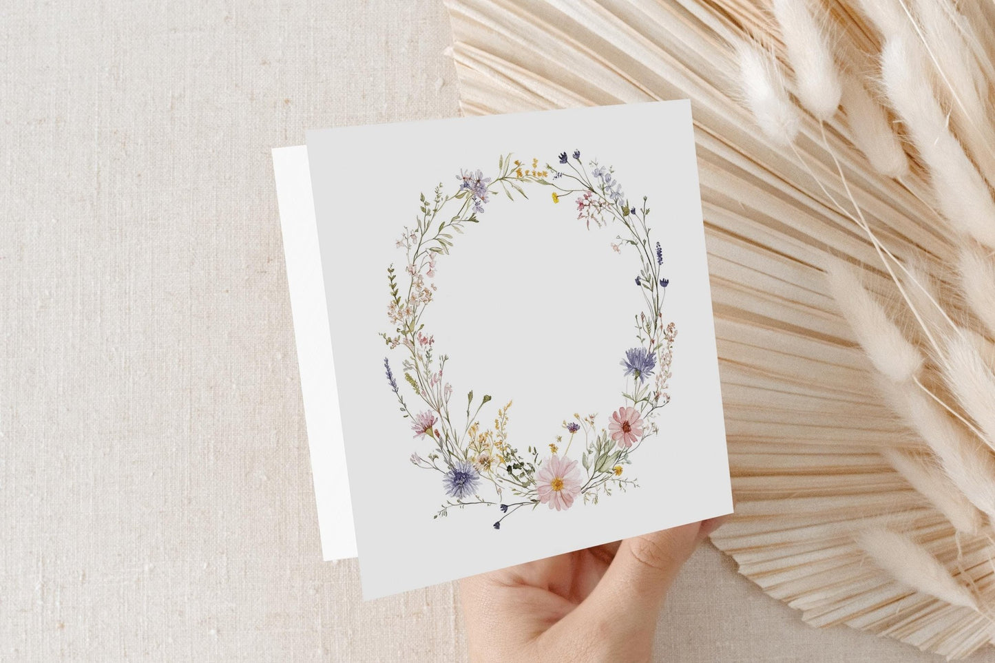 Happy First Mother's Day Card, Wildflower Wreath New Mom - Pretty Gifted