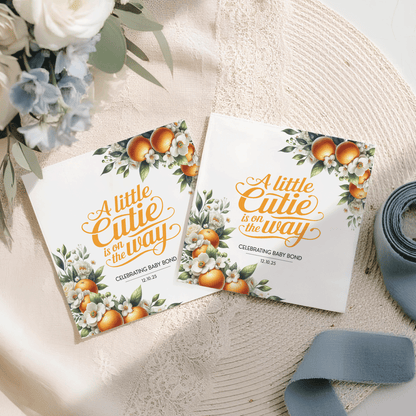 Little Cutie Baby Shower Napkins, Personalized Citrus - Pretty Gifted