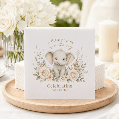 Little Peanut Personalized Baby Shower Napkins - Pretty Gifted