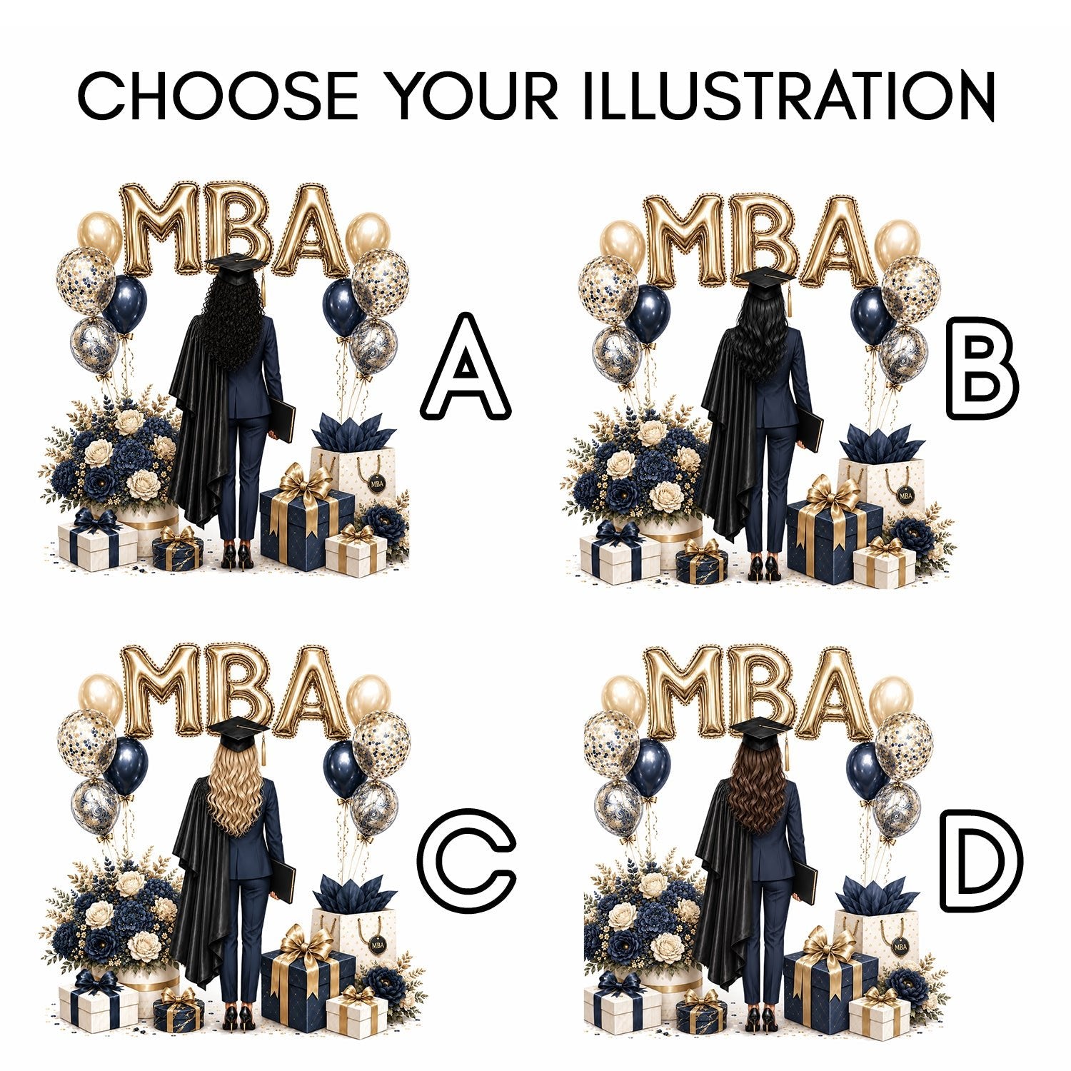 MBA Graduation Card, Personalized Business Grad Gift - Pretty Gifted