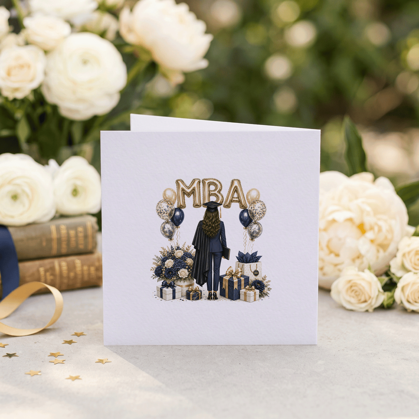 MBA Graduation Card, Personalized Business Grad Gift - Pretty Gifted