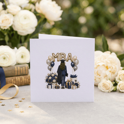 MBA Graduation Card, Personalized Business Grad Gift - Pretty Gifted