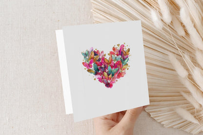 Mother's Day Card, Butterfly Heart Personalized Mom Gift - Pretty Gifted