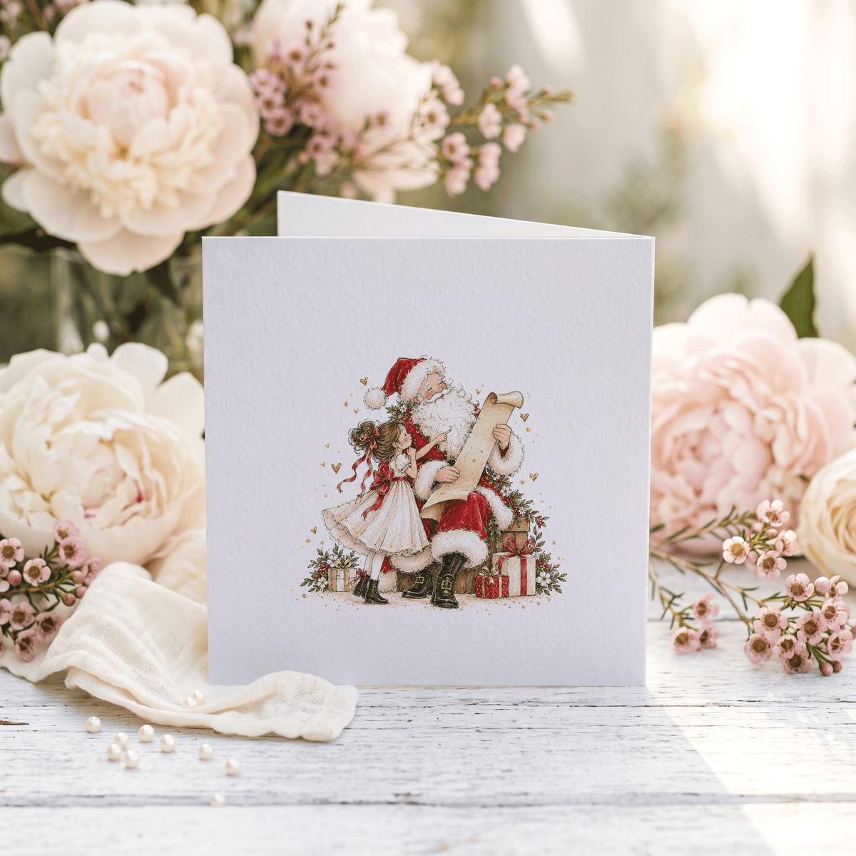 Niece Christmas Card with Name, A Festive Family Greeting - Pretty Gifted