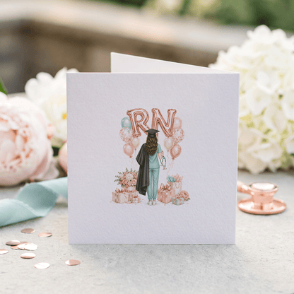 Nurse Graduation Card | Personalized New RN Grad Gift - Pretty Gifted