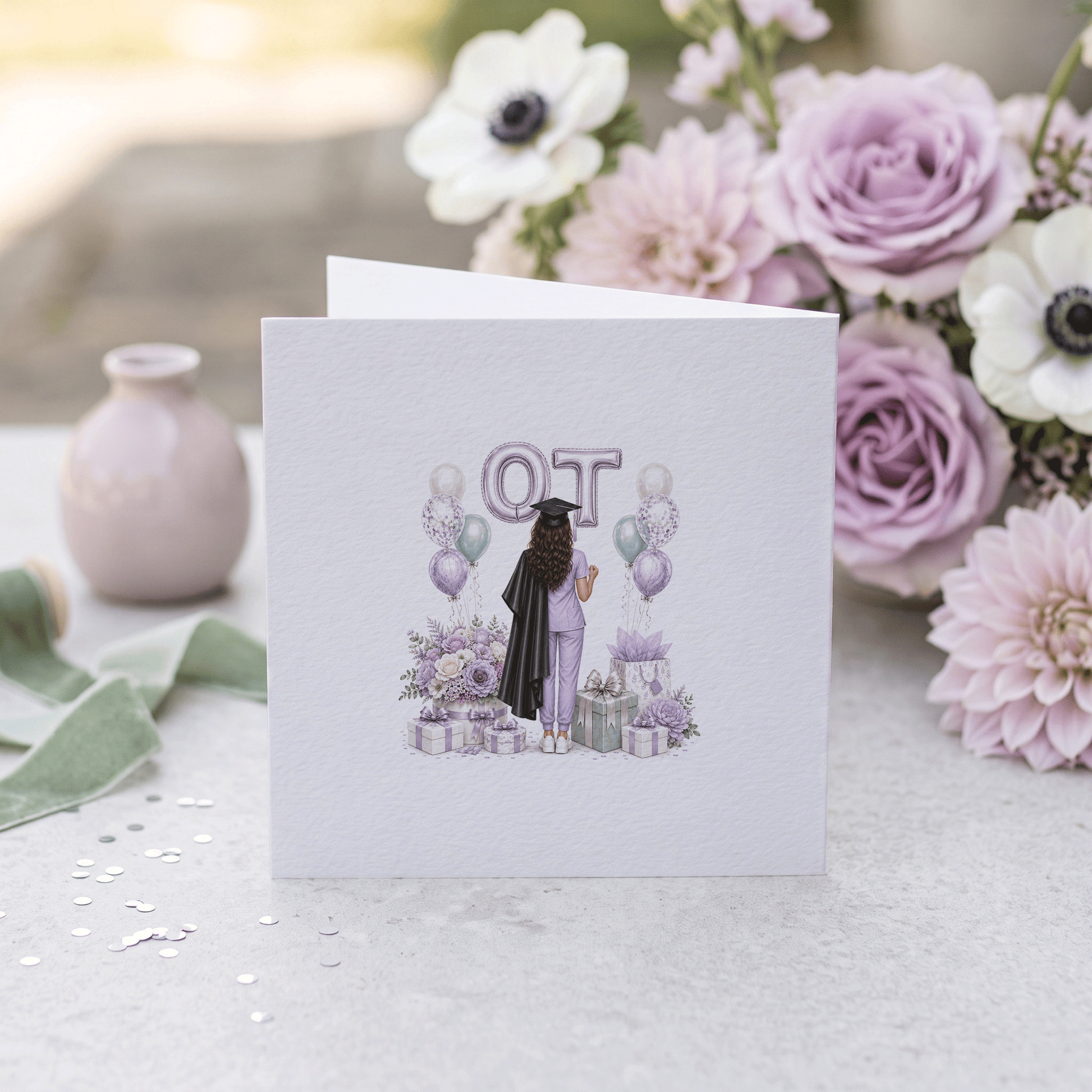 OT Graduation Card, Personalized OTR/L Therapist Gift - Pretty Gifted