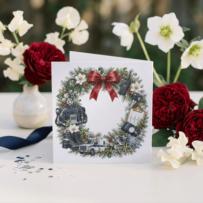 Paramedic Christmas Card, Personalized EMT Keepsake Gift - Pretty Gifted