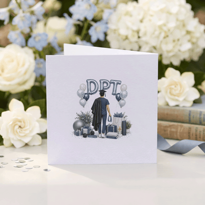 Personalized DPT Graduation Card for Physical Therapist - Pretty Gifted