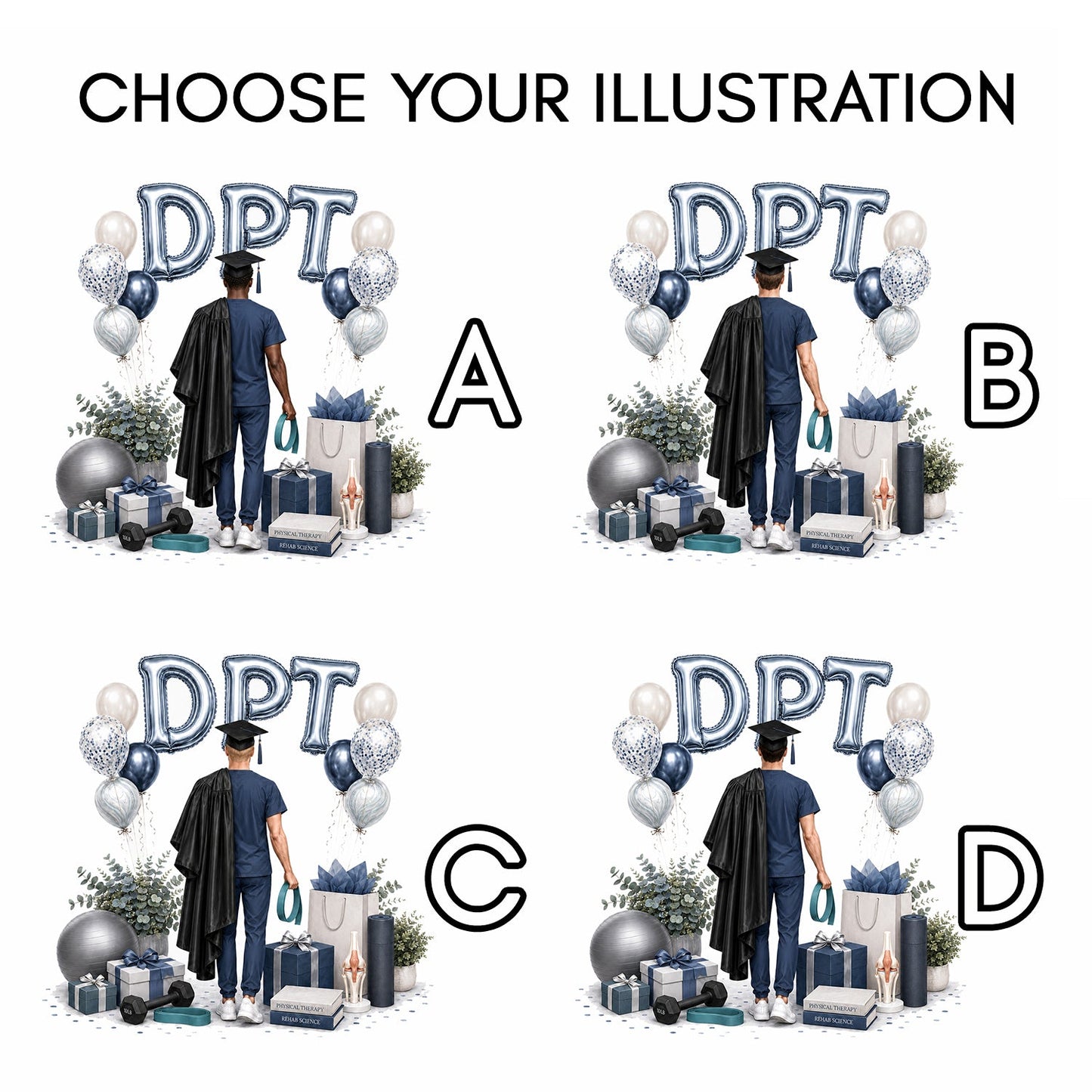 Personalized DPT Graduation Card for Physical Therapist - Pretty Gifted