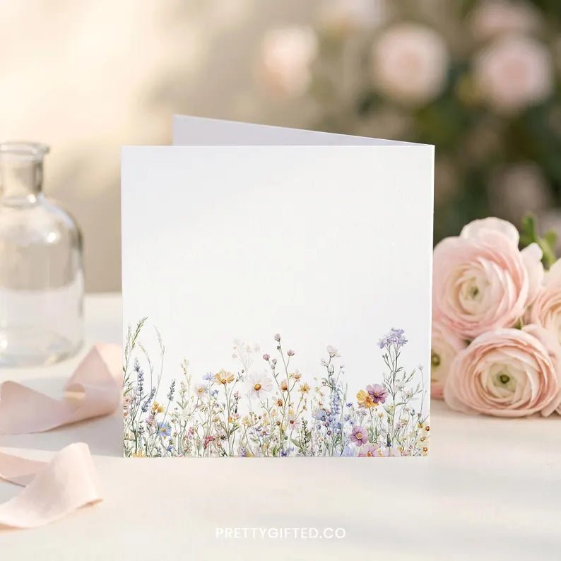 Personalized First Mother's Day Card for Daughter – Wildflower New Mom Greeting Card - Pretty Gifted