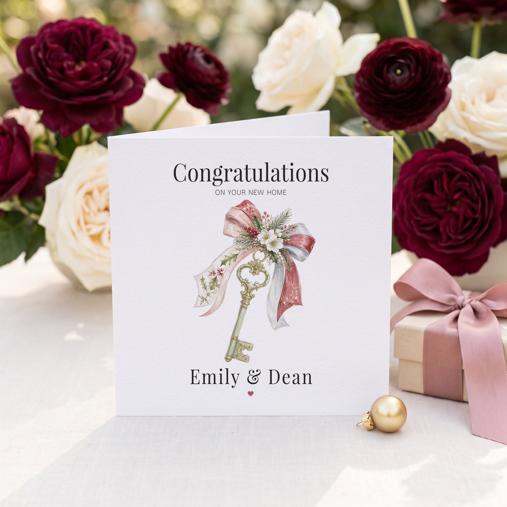 Personalized New Home Christmas Card | First Home Congratulations Gift - Pretty Gifted