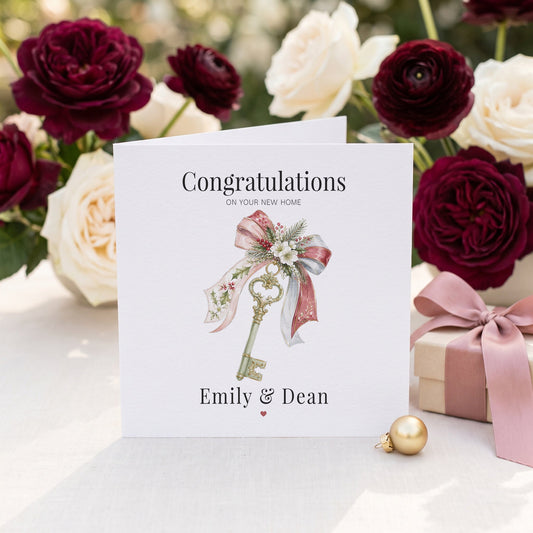 Personalized New Home Christmas Card | First Home Congratulations Gift - Pretty Gifted