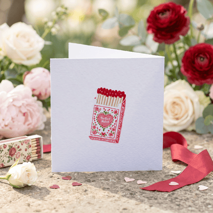 Personalized Perfect Match Floral Valentine Card for Her - Pretty Gifted