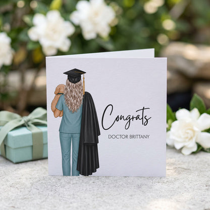 Personalized Vet Graduation Card for New Veterinarian, Congrats Vet School Grad - Pretty Gifted
