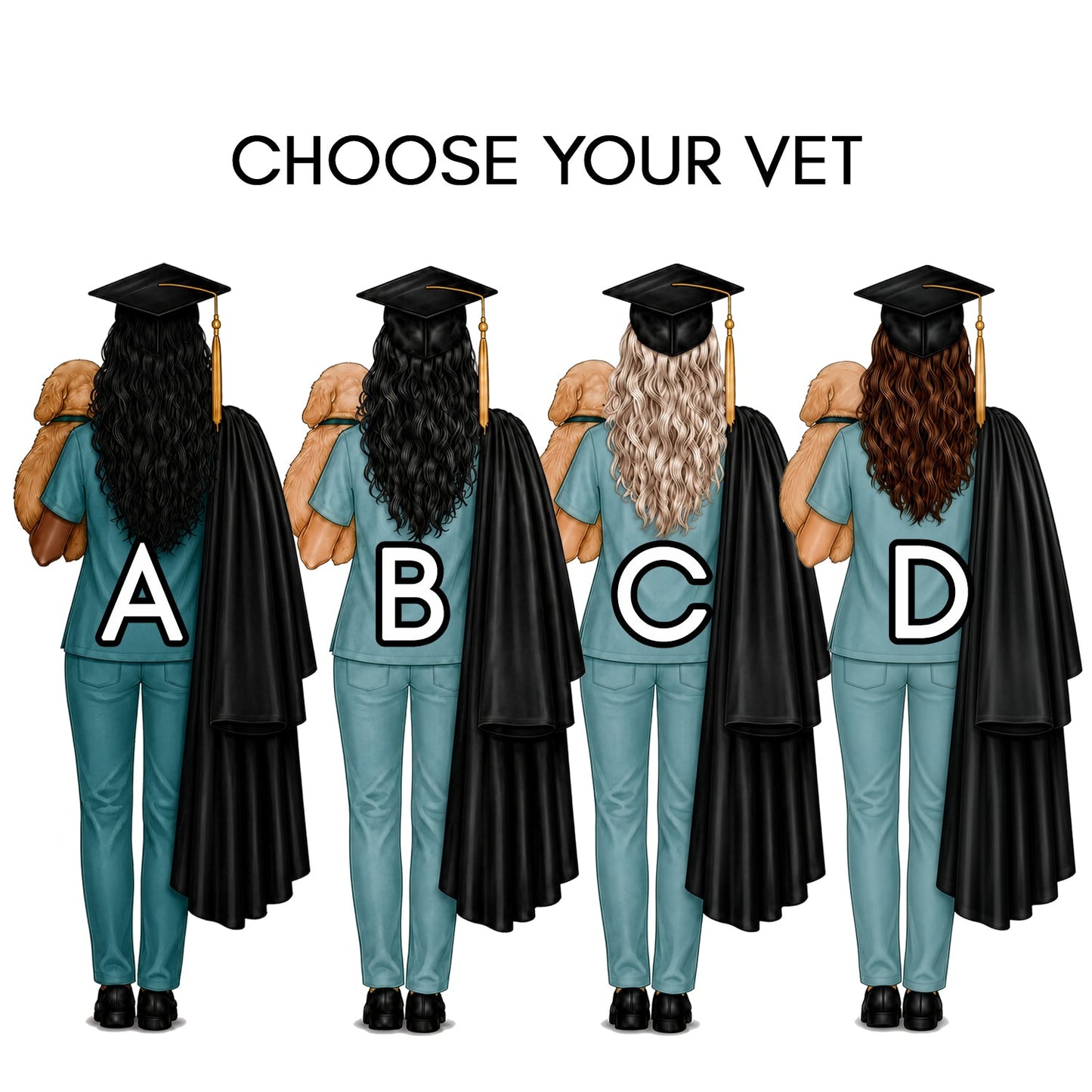 Personalized Vet Graduation Card for New Veterinarian, Congrats Vet School Grad - Pretty Gifted