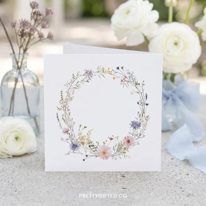 Personalized Wildflower Bridal Shower Card – Custom Bride to Be Card with Name - Pretty Gifted