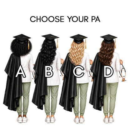 Physician Assistant Graduation Card | Personalized PA-C Gift - Pretty Gifted