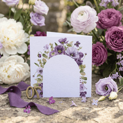 Purple Floral 70 and Fabulous Personalized Birthday Card - Pretty Gifted