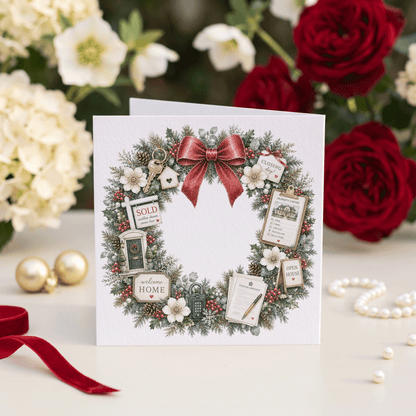 Realtor Christmas Card, Personalized Real Estate Gift - Pretty Gifted