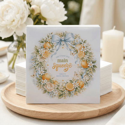 She Found Her Main Squeeze Bridal Shower Napkins, Personalized - Pretty Gifted