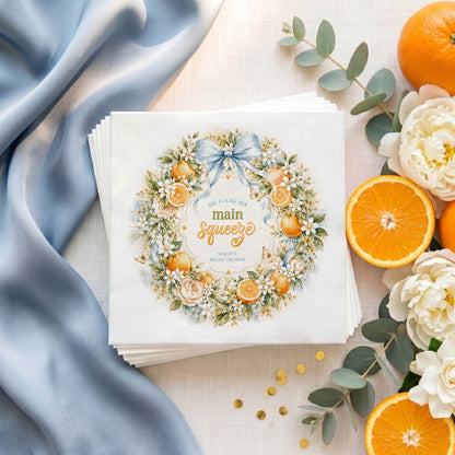 She Found Her Main Squeeze Bridal Shower Napkins, Personalized - Pretty Gifted