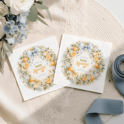 She Found Her Main Squeeze Bridal Shower Napkins, Personalized - Pretty Gifted