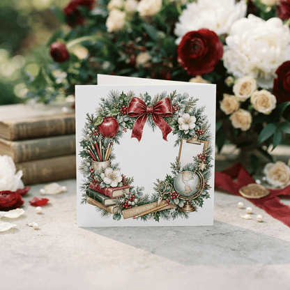 Teacher Christmas Card, Personalized Keepsake Gift - Pretty Gifted