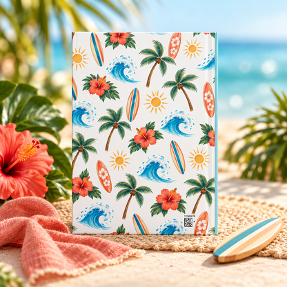 The Big One First Birthday Guest Book, Retro Surf Style - Pretty Gifted