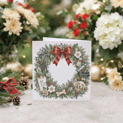 Vet Christmas Card, Personalized Veterinarian Gift - Pretty Gifted