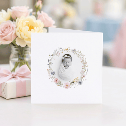Wildflower Will You Be My Godmother Card with Photo - Pretty Gifted